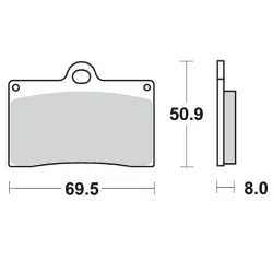 Pastilla de freno SBS P566-RS SINTER 2