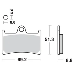 Pastillas de freno SBS P634-DC Yamaha 2