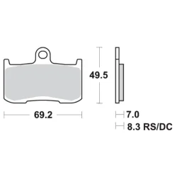 Pastillas de freno SBS P782-RST SINTER 2