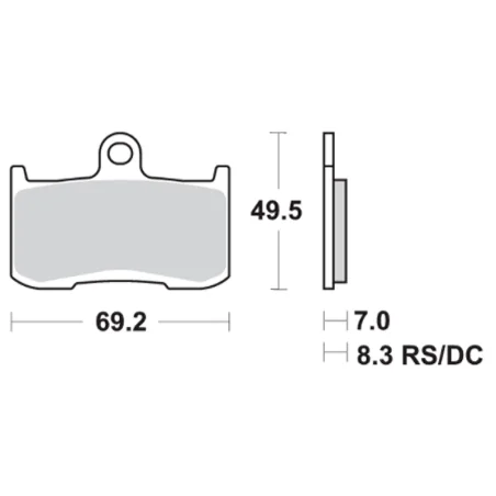 Pastillas de freno SBS P782-DC DUAL CARBON
