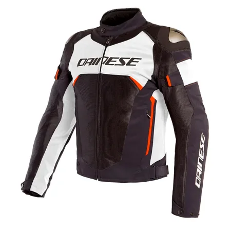 CHAQUETA DAINESE DINAMICA AIR D-DRY BLANCO/ROJO FLUOR/NEGRA