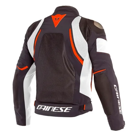 CHAQUETA DAINESE DINAMICA AIR D-DRY BLANCO/ROJO FLUOR/NEGRA