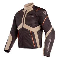 CHAQUETA DAINESE SAURIS D-DRY NEGRO/FALLEN ROCK/ NARANJA VERMILLION