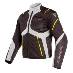 CHAQUETA DAINESE SAURIS D-DRY NEGRO/AMARILLO FLUOR/QUARRY