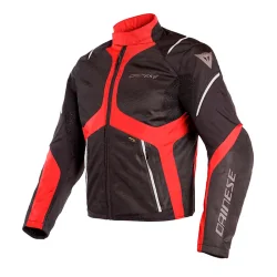 CHAQUETA DAINESE SAURIS D-DRY NEGRO-ROJO TOUR- GRIS CLARO