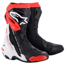 STIEFEL ALPINESTARS SUPERTECH-R SCHWARZ / WEISS / ROT