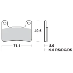 Pastillas de freno SBS P806-DC DUAL CARBON 2