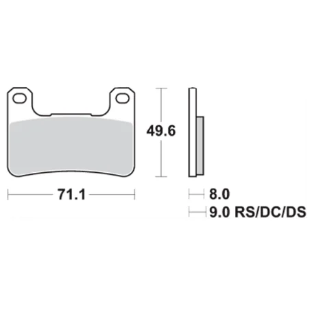 Bremsbeläge SBS P806-DC DUAL CARBON