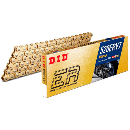 Cadena de transmisión DID ERV7 520 Super Reforzada Dorado