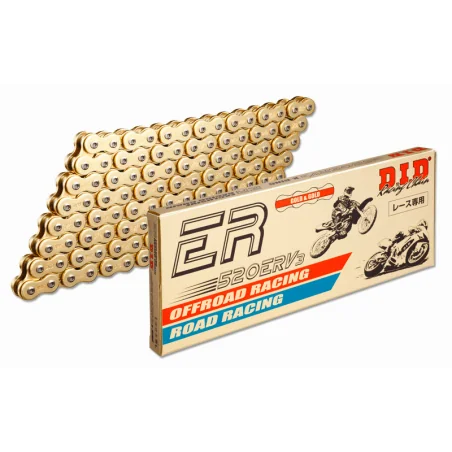 Cadena de transmisión DID ERV3 520 Super Reforzada Dorado