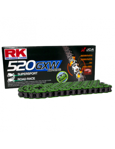 Cadena de transmisión RK GXW 520 Reforzada Verde