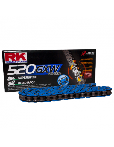 Cadena de transmisión RK GXW 520 Reforzada Azul