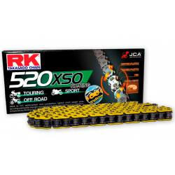 Cadena de transmisión RK XSO 520 Amarilla
