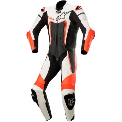 MONO ALPINESTARS MOTEGI V3 PROFESIONAL BLACK / WHITE / RED FLUO