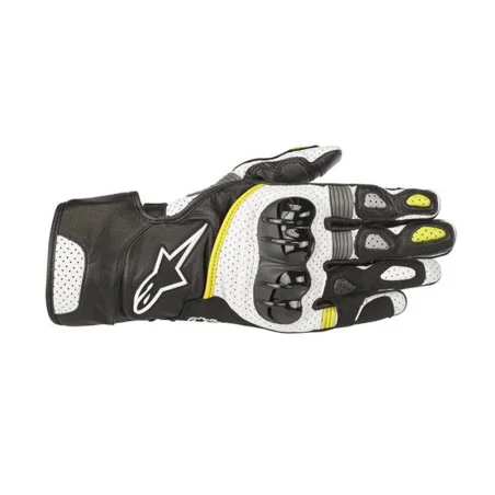 Guantes ALPINESTARS SP-2 V2 Negro Blanco y Amarillo