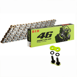 Cadena de transmisión DID VR46 520 plata / dorada 2
