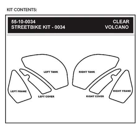 STOMPGRIP Aufkleber-Kit KAWASAKI ZX-10R 2008-2010