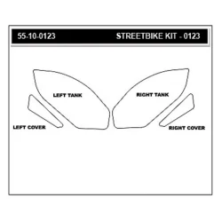 STOMPGRIP Kit de adhesivos HONDA CBR 500 R 2016-2017 2