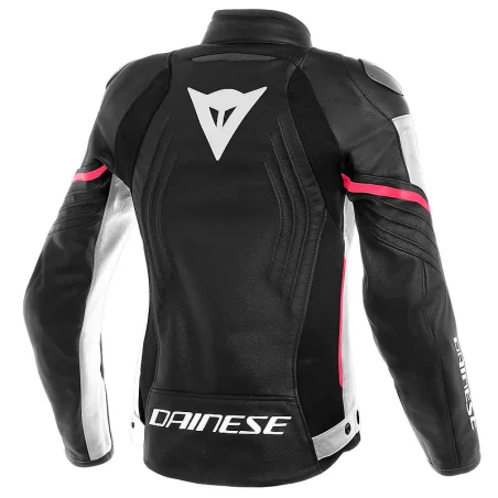 CHAQUETA DAINESE RACING 3 LADY BLACK /WHITE / FUCHSIA