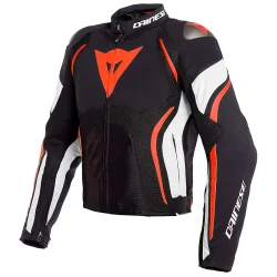 CHAQUETA DAINESE ESTREMA AIR TEX BLACK / WHITE / FLUO-RED