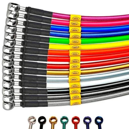 Latiguillos metálicos traseros HEL PERFORMANCE Sin ABS / Eliminar ABS