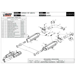 EDELSTAHL/KARBON AUSPUFF MIVV SUONO YAMAHA YZF R1 2009-2014 2