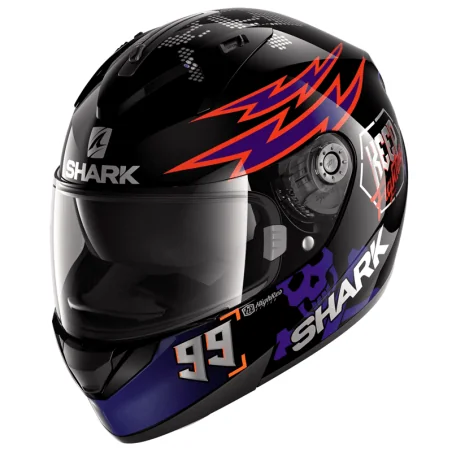 CASCO SHARK RIDILL 1.2 REPLICA LORENZO CATALAN BAD BOY BLACK / BLUE / ORANGE