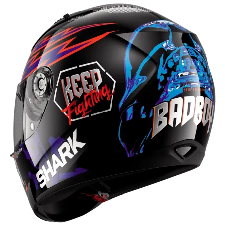 CASCO SHARK RIDILL 1.2 REPLICA LORENZO CATALAN BAD BOY BLACK / BLUE / ORANGE