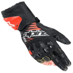 GUANTES ALPINESTARS GP TECH V2 BLACK / WHITE / RED FLUO