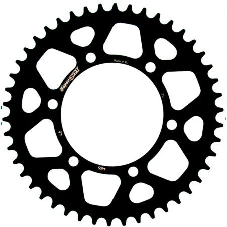 SUPERSPROX Corona Transmisión Aluminio KAWASAKI y YAMAHA 520 REF: RAL486X46BLK