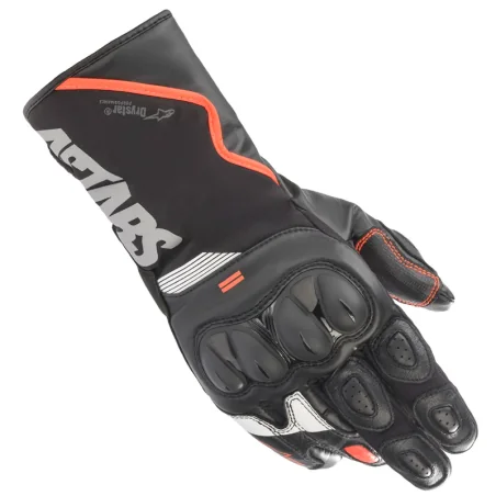 GUANTES ALPINESTARS SP-365 DRYSTAR BLACK / RED FLUO / WHITE