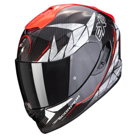 CASCO SCORPION EXO-1400 CARBON AIR ARANEA BLACK / RED NEON