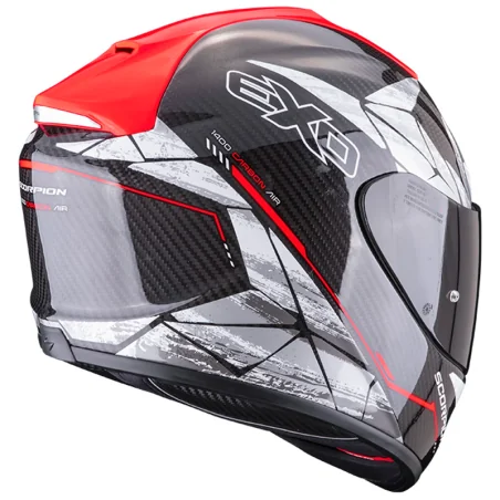 CASCO SCORPION EXO-1400 CARBON AIR ARANEA BLACK / RED NEON