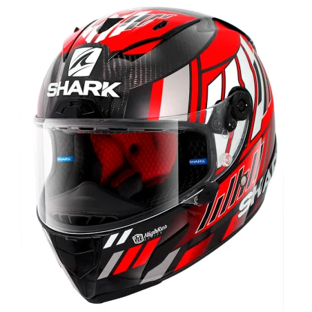 CASCO SHARK RACE-R PRO CARBON REPLICA ZARCO SPEEDBLOCK CARBON / RED / WHITE