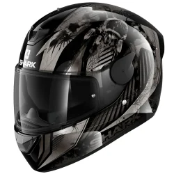 CASCO SHARK D-SKWAL 2 ATRAXX MATT BLACK / ANTHRACITE / SILVER