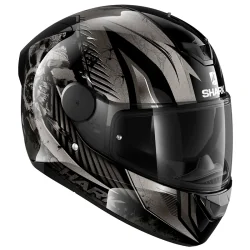 CASCO SHARK D-SKWAL 2 ATRAXX MATT BLACK / ANTHRACITE / SILVER 2