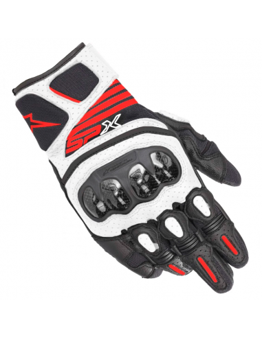 GUANTES ALPINESTARS SP X AIR CARBON V2 BLACK / WHITE / RED FLUO