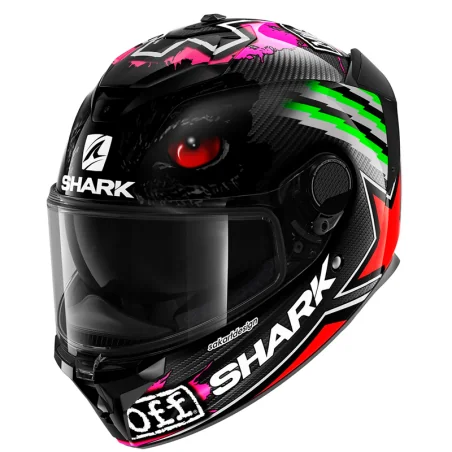 CASCO SHARK SPARTAN GT CARBON REPLICA REDDING SIGNATURE CARBON / RED / GREEN