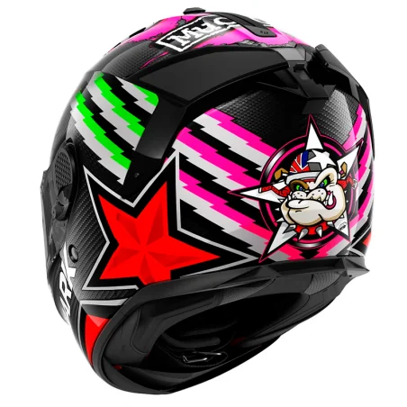 CASCO SHARK SPARTAN GT CARBON REPLICA REDDING SIGNATURE CARBON / RED / GREEN
