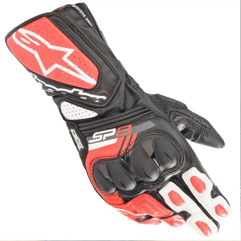 GUANTES ALPINESTARS SP-8 V3 BLACK / WHITE / BRIGHT RED