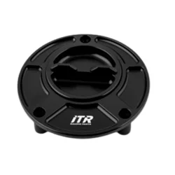 Schwarzer Alu-R-Tankdeckel mit Schraubverschluss für KAWASAKI