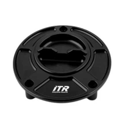 ITR Tapon de depósito R en aluminio en color negro con cierre de rosca para KAWASAKI