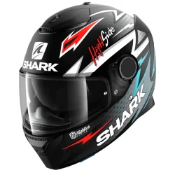 CASCO SHARK SPARTAN 1.2 ADRIAN PARASSOL MAT BLACK / SILVER / RED