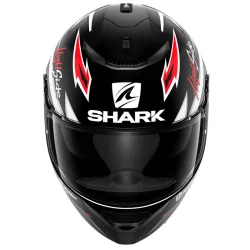 CASCO SHARK SPARTAN 1.2 ADRIAN PARASSOL MAT BLACK / SILVER / RED 2