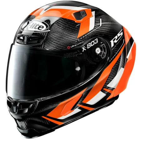 CASCO X-LITE X-803 RS ULTRA CARBON MOTORMASTER BLACK / ORANGE