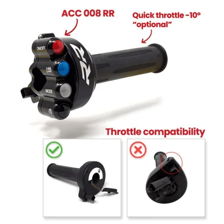 Piña Acelerador JETPRIME Con Mandos Integrados BMW S1000 RR 2015-2020