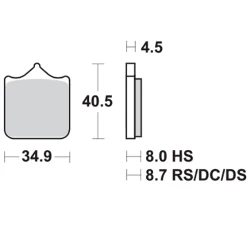 SBS Pastillas de freno P762-DS 2