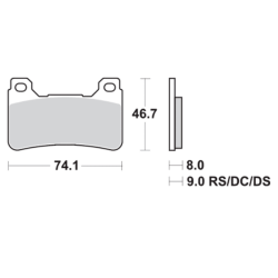 SBS Pastillas de freno P809-DS DUAL SINTER 2