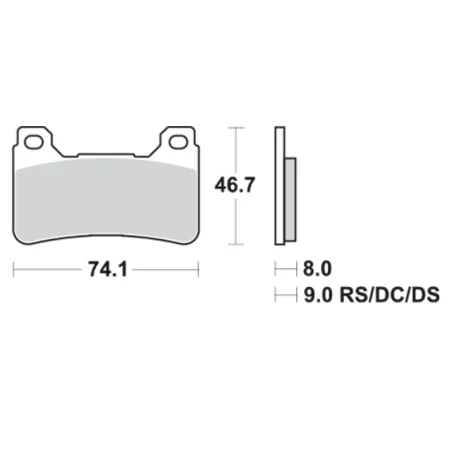 Bremsbeläge SBS P809-DS1 DUAL SINTER