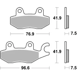 SBS Pastillas de freno P955-DS1 DUAL SINTER 2